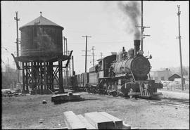 Pacific Coast Railroad steam locomotive number 15 at Renton, Washington, circa 1946.