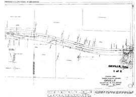 Plat Map of Oregon Electric Railroad Facilities at Orville, Oregon, 1914