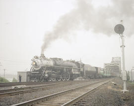 Spokane, Portland & Seattle Railway steam locomotive number 700 at Vancouver, Washington in 1...