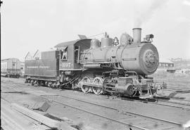 Northern Pacific steam locomotive 1097 at Tacoma, Washington, circa 1950.