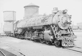 Northern Pacific steam locomotive 2684 at Staples, Minnesota, in 1952.