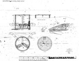 Northern Pacific Engineering Drawing, Roundhouse at Parkwater, Washington, 1921