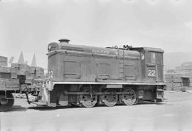 Vancouver Wharves Terminal Diesel Locomotive Number 22 at North Vancouver, British Columbia in Ju...