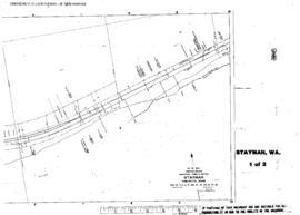 Plat Map of Great Northern Facilities at Stayman, Washington, 1914