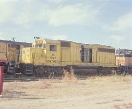 Iowa Northern Railway Diesel Locomotive Number 361 at Boise, Idaho in October, 1988.