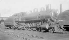 Northern Pacific steam locomotive 2140 at Tacoma, Washington, in 1938.