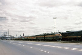 Great Northern Railway Company diesel locomotive 353A at Portland, Oregon in 1965.