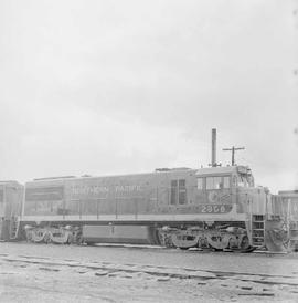 Northern Pacific diesel locomotive number 2808 at Auburn, Washington, in 1967.