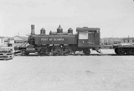 Port of Olympia Steam Locomotive Number 2 at Olympia, Washington in February, 1964.