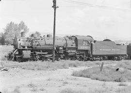 Northern Pacific steam locomotive 2230 at Livingston, Montana, in 1949.