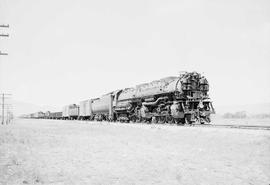 Northern Pacific steam locomotive 5106 at Livingston, Montana, in 1952.