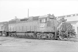 Burlington Northern diesel locomotive 2083 at Klamath Falls, Oregon in 1976.