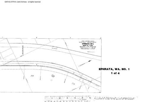 Plat Map of Great Northern Facilities at Ephrata, Washington, 1961 ...