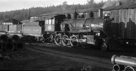 Pacific Coast Railroad steam locomotive number 14 at Taylor, Washington in 1939.