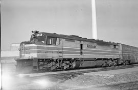 Amtrak diesel locomotive 505 at Dallas, Texas in June 1978.