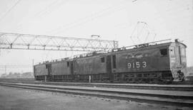 Saint Clair Tunnel Company Electric Locomotive Number 9153 and 9156 at Port Huron, Michigan, circ...