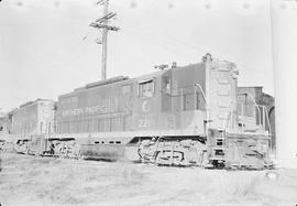 Northern Pacific diesel locomotive number 221 at Tacoma, Washington, in 1970.