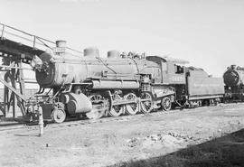 Northern Pacific steam locomotive 1627 at Laurel, Montana, in 1953.