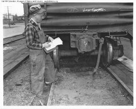 Great Northern Employee at Interbay, Washington in 1947.