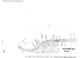 Plat Map of Great Northern Facilities at Clayton, Washington, 1965