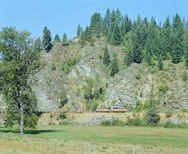 Saint Maries River Railroad Diesel Locomotives Number 502 and 501 Near Avery, Idaho in August 1981.