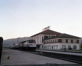 Amtrak diesel locomotive 305 at Salt Lake City, Utah on September 13, 1985.