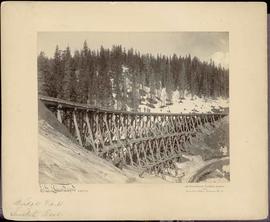 Northern Pacific bridge number 4 at Stampede Pass, Washington Territory, 1887.