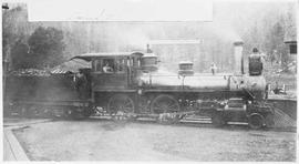 Northern Pacific steam locomotive 101 at Rathdrum, Idaho, in 1884.