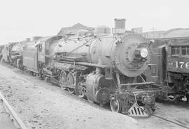 Northern Pacific steam locomotive 1790 at Brainerd, Minnesota, in 1954.