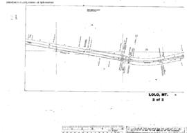 Plat Map of Northern Pacific Facilities at Lolo, Montana, 1955