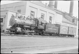 Northern Pacific steam locomotive 1165 at Fargo, North Dakota, in 1934.