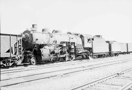 Northern Pacific steam locomotive 1700 at Livingston, Montana, in 1952.