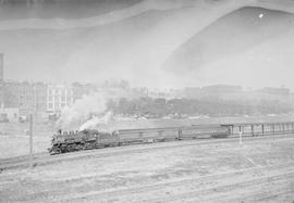 Northern Pacific passenger train number 449 at Tacoma, Washington, circa 1953.