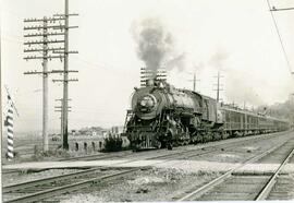 Great Northern Railway steam locomotive 2503 in Washington State in 1934.