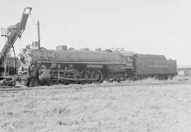 Northern Pacific steam locomotive 2626 at Auburn, Washington, in 1950.