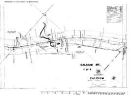 Plat Map of Northern Pacific Facilities at Calcium, Montana, 1953