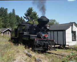 British Columbia Forest Discovery Centre steam locomotive 1 at Duncan, British Columbia on July 1...