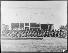 Ashes garage at Granite Falls, Washington, 1914.