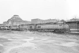 Burlington Northern diesel locomotive 4252 at Tacoma, Washington, circa 1970.