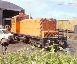 Portland Traction Company Diesel Locomotive  Number 100 at Portland, Oregon in April, 1990.