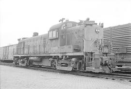 Burlington Northern diesel locomotive 4085 at Hoquiam, Washington in 1974.