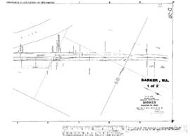 Plat Map of Great Northern Facilities at Barker, Washington, 1914