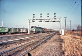 Burlington Northern Diesel Locomotives Number 6617 and Number 7889 at Minneapolis, Minnesota, 1980