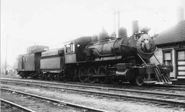 Pacific Coast Railroad steam locomotive number 14 at Renton, Washington, circa 1942.