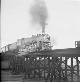 Northern Pacific steam locomotive number 2262 at Tacoma, Washington, circa 1950.