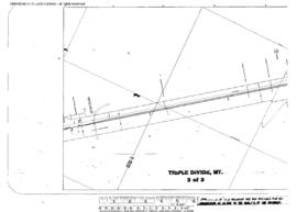 Plat Map of Great Northern Facilities at Triple Divide, Montana, 1953