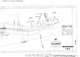 Plat Map of Northern Pacific Facilities at Bradman, Montana, 1989