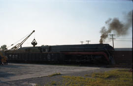 Norfolk & Western Railway steam locomotive 611 at East Wayne, Indiana on July 25, 1986.