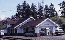 Burlington Northern depot at Steilacoom, Washington, in 1988.