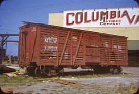 Milwaukee Road Stock Car 109767, Bellingham, Washington, July 31, 1949